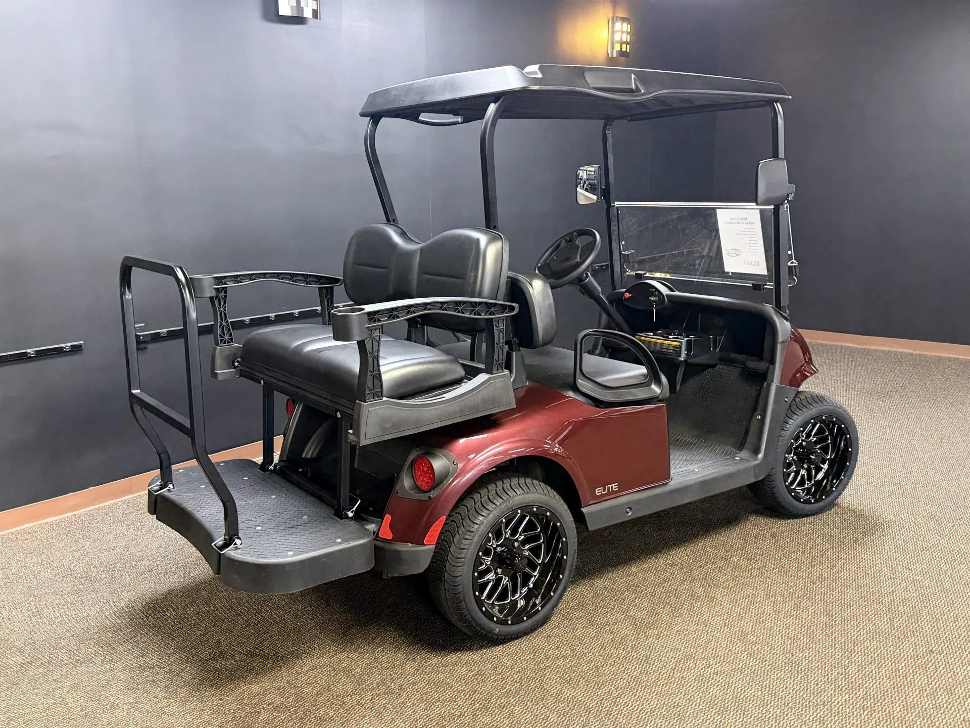 2020 E-Z-GO RXV Elite Lithium Golf Cart for Sale (Burgundy) image 1