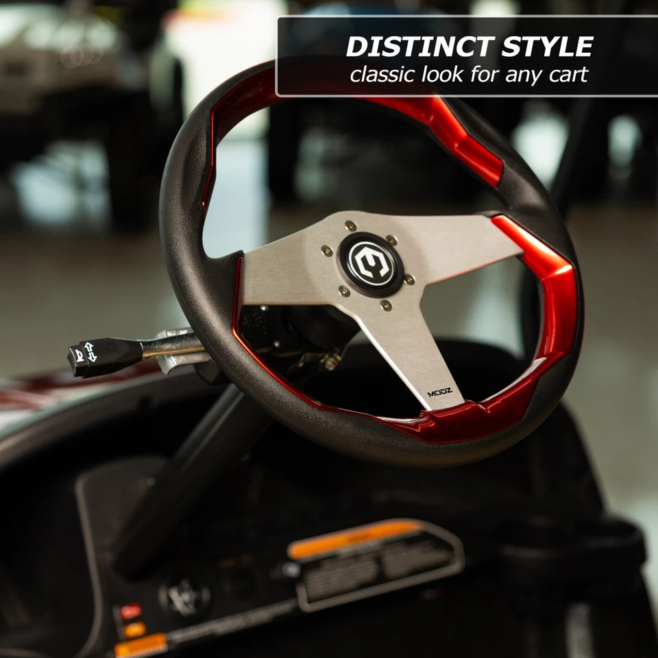 MODZ Zilker Golf Cart Steering Wheel & Adapter - Choose Color